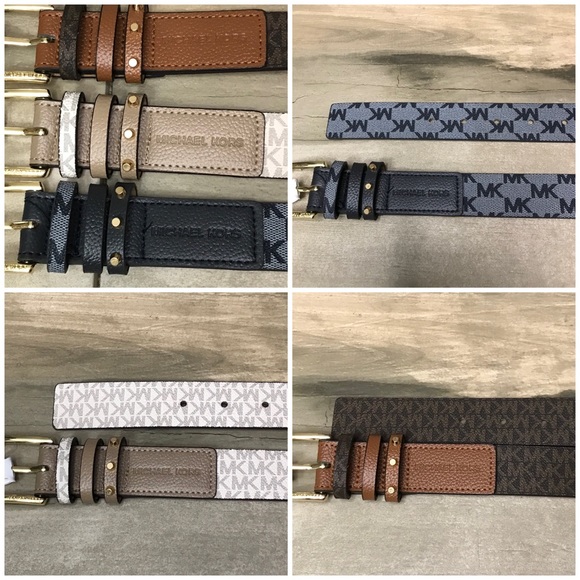 Michael Kors Triple Loop Logo Belt - Picture 4 of 9